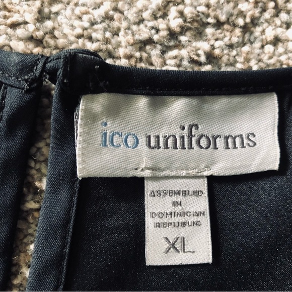 ICO Uniforms Top Blouse size XL  Trim Front Decor Workwear Classic Career - Picture 10 of 11